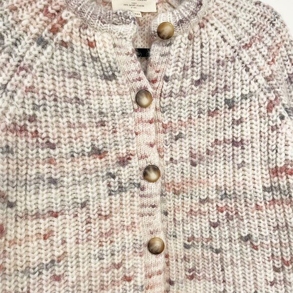 EUC Sezane Pierre Alpaca Wool Cotton Multicolor Cardigan Ecru XXS - Picture 6 of 9